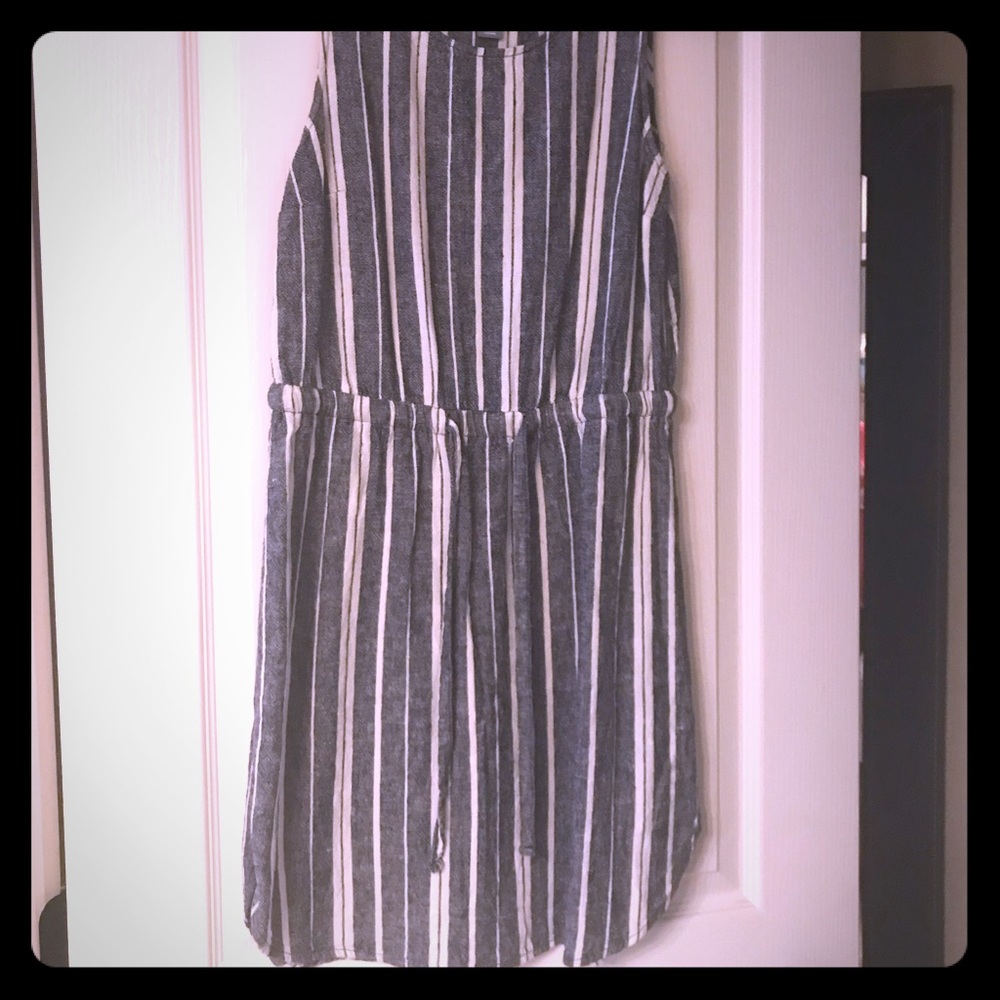 Blue and white dress